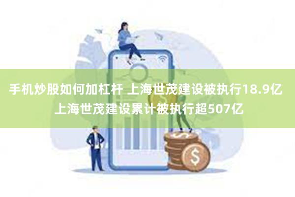 手机炒股如何加杠杆 上海世茂建设被执行18.9亿  上海世茂建设累计被执行超507亿