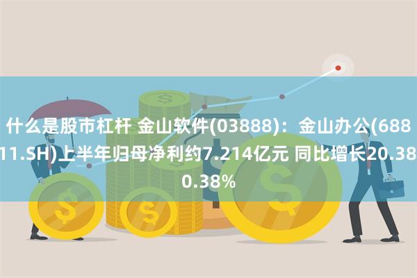 什么是股市杠杆 金山软件(03888)：金山办公(688111.SH)上半年归母净利约7.214亿元 同比增长20.38%