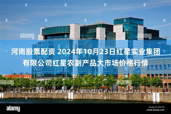 河南股票配资 2024年10月23日红星实业集团有限公司红星农副产品大市场价格行情