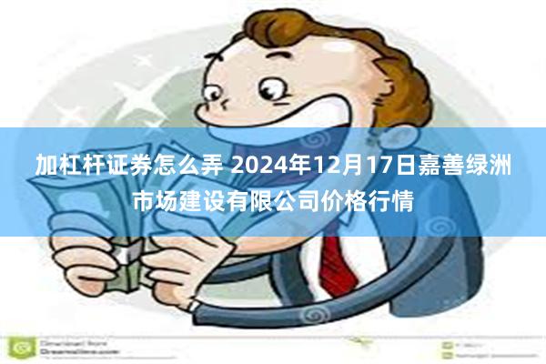 加杠杆证券怎么弄 2024年12月17日嘉善绿洲市场建设有限公司价格行情